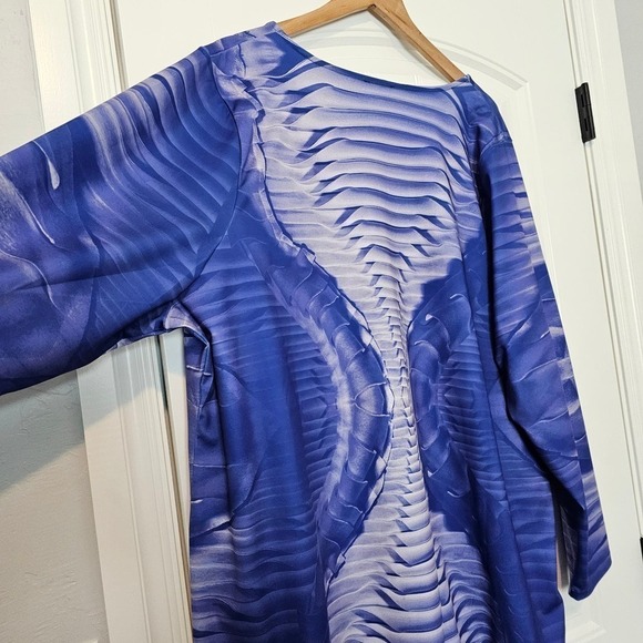 Making the Cut Bodysuit Womens Size 5X Blue Printed Skeleton Stretch Long Sleeve - Picture 4 of 10